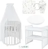 Mobiles Babybett OWAL aus Holz 7in1 mit Matratze, Produktbild-Vorschau 3