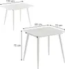 Two white tables are shown with dimensions indicated by measurement lines and text. Náhľad obrázku produktu