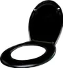 A black toilet seat and lid are shown in an open position against a white background. Náhľad obrázku produktu