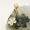 Piercing Banana Zirkonia-Blume 9Kt GOLD Produktbild-Vorschau 1