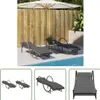 The Living Store Sonnenliegen 2 Stk. mit Auflagen Grau Poly Produktbild-Vorschau 1