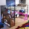 Flieks Etagenbett 140x200cm mit Schreibtisch und LED, Produktbild-Vorschau 3