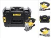 A collage of images showing a DeWalt jigsaw and its storage case. Anteprima dell’immagine prodotto