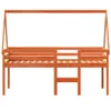 The Living Store Hochbett mit Dach Wachsbraun 90x190 cm Produktbild-Vorschau 5