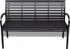 vidaXL Gartenbank 125 cm Stahl und WPC Schwarz Produktbild-Vorschau 1