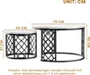 MODFU Couchtisch rund schwarz,2er set Sofatisch mit weiße Produktbild-Vorschau 7