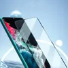A close-up shot of a smartphone screen protector placed over a phone. Produktbild-Vorschau