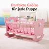 Kinderplay Holzpuppenwiege mit Bettwäsche – große Produktbild-Vorschau 7