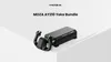 A product shot of a flight control system, featuring a yoke and a base unit, presented on a minimalist, abstract background. Produktbild-Vorschau