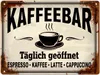 Kaffeebar Metallschild XL in 21x28 cm im Vintage-Stil Produktbild-Vorschau 1
