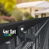 Solar Halterung (4er Set) für Doppelstabmatten 6/5/6 & Produktbild-Vorschau 1