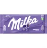 A Milka Alpine Milk chocolate bar with a cow illustration. Podgląd zdjęcia produktu