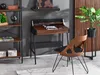 Minimalistický písací stôl RENO - čierny / orech Náhľad obrázku produktu 14