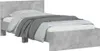 vidaXL Bettgestell mit Kopfteil Betongrau 100x200 cm Produktbild-Vorschau 4