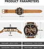 Product parameters and dimensions for a watch. Produktbild-Vorschau
