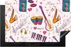 KitchenYeah© Herdabdeckplatte Musik - Instrumente - Zitate Produktbild-Vorschau 1
