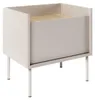 Selsey Tovi - Nachttisch 1-türig, 50 cm, Kaschmirgrau / Produktbild-Vorschau 1