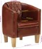 vidaXL Clubsessel Braun Echtleder Produktbild-Vorschau 7