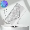 Elegante borsa a tracolla da sera, argento, ecopelle Anteprima dell’immagine prodotto 13