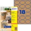 AVERY Zweckform, natuurlijke bruine etiketten, 63,5 x 42,3 Productafbeelding-voorbeeld 1