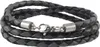 Lederkette Lederband Herren Halskette Schwarz Grau 17-100 Produktbild-Vorschau 1