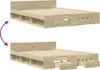 The Living Store Bettgestell mit Schubladen Sonoma-Eiche Produktbild-Vorschau 8