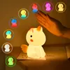 URAQT Jednorožec LED Silikónové nočné svetlo Farebné pre Náhľad obrázku produktu 3