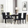vidaXL Sedie da pranzo 4 pezzi in velluto nero Anteprima dell’immagine prodotto 2