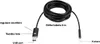 A coiled black cable with a USB connector and a camera at the other end, with labels pointing to different parts. Náhled obrázku produktu