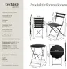 tectake® Bistrotisch Set Frieda, klappbar für 2 Personen Produktbild-Vorschau 7
