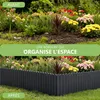 Clôture de jardin en bois gris 200 x 30 cm - Clôture Voir les images du produit 2