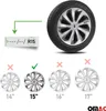 Coprimozzi Sparco 15 pollici Sicilia argento grigio Anteprima dell’immagine prodotto 3