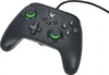 A black Xbox controller with green accents is shown against a white background. Produktbild-Vorschau