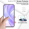 A hand is shown holding a smartphone with a transparent case, demonstrating the product's features. Anteprima dell’immagine prodotto