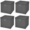 4 Stück Dunkelgrau Faltbox 28 x 28 x 28 cm Aufbewahrungsbox Produktbild-Vorschau 1