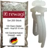 rewagi Set - 100 Patins à oeillets & 100 Crochets pour Voir les images du produit 1