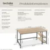 Product information and dimensions for a computer desk. Náhled obrázku produktu