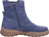 A side view of a blue suede Chelsea boot with a brown sole. Anteprima dell’immagine prodotto
