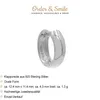 Herren Ohrring: 925 Silber Klapp-Creole oval Produktbild-Vorschau 2