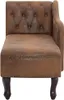 vidaXL Chaise Longue Brown Suede Look Náhled obrázku produktu 4