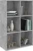vidaXL Bibliothèque/Sideboard gris béton 66x30x98 cm Bois Voir les images du produit 3
