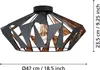 A ceiling light fixture with a geometric design, shown against a white background with measurement indicators. Produktbild-Vorschau