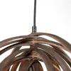 A close-up view of the top part of a pendant light with a wooden frame. Náhled obrázku produktu