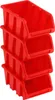 A stack of four red storage bins. Produktbild-Vorschau