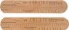 Two wooden knitting rulers for measuring sock sizes. Produktbild-Vorschau