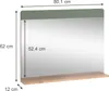 Koupelnové zrcadlo Vicco Izan Zelený/zlatý dub 80.1 x 62 cm Náhled obrázku produktu 2