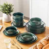 Set di stoviglie in Vetroceramica verde, 18 pezzi, per 6 Anteprima dell’immagine prodotto 9