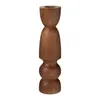 Set van 2 houten kandelaars, walnoot, 25 cm. Houten Productafbeelding-voorbeeld 3
