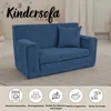 Kindersofa aus Schaumstoff Dunkelblau, ausklappbar und Produktbild-Vorschau 3