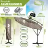 tillvex Alu Ampelschirm Cappuccino LED Solar Ø 300 cm mit Produktbild-Vorschau 2